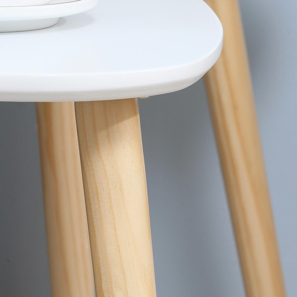 COUCHTISCH DE-15736 2er-Set nestbar, skandinavisches Design Weiß - Weiß, Holzwerkstoff (59.5/39.5/45cm) - ComfortXL