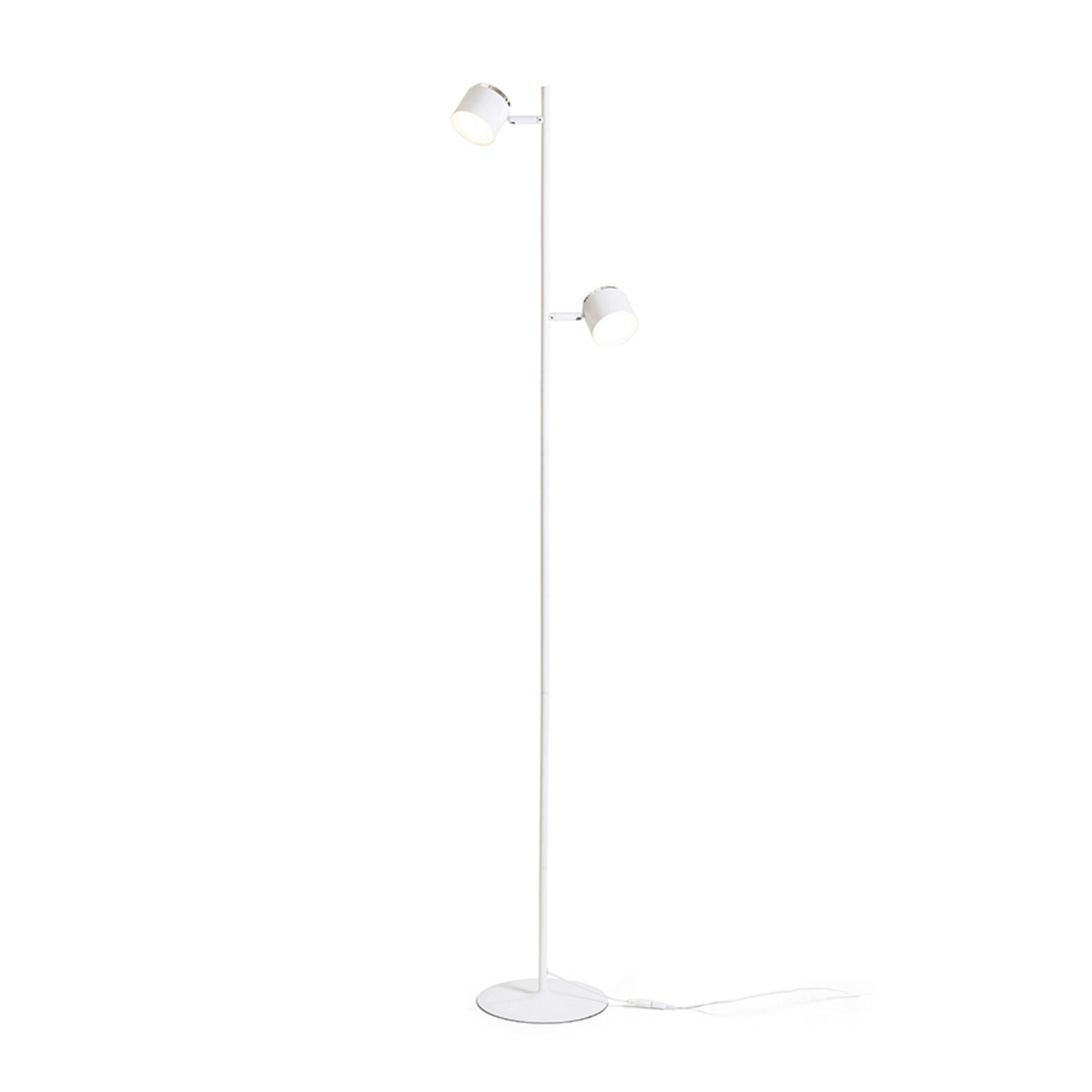 STEHLEUCHTE NOVA II Weiß Chrom 5 W - Weiß, Metall (21/21/145cm) - Rendl