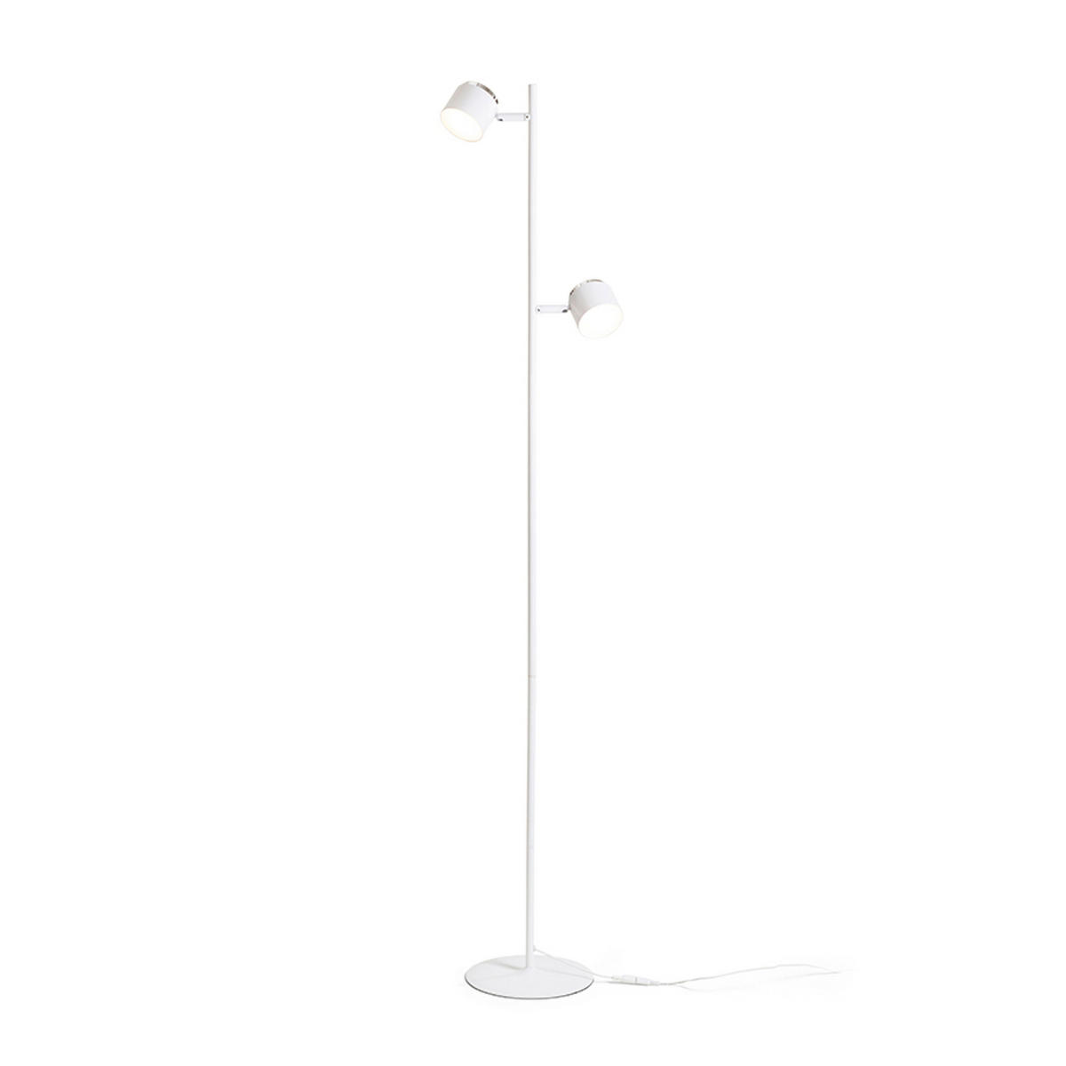 STEHLEUCHTE NOVA II Weiß Chrom 5 W - Weiß, Metall (21/21/145cm) - Rendl