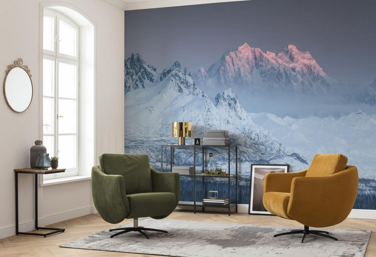 FOTOTAPETE Berge 500 x 280 cm - Blau, Papier (500/280cm) - Sanders & Sanders