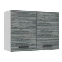 HÄNGESCHRANK SG 80 cm, mit 2 Türen, Glamour Wood - Grau, Holz (80/58/29.6cm) - B BELINI GROUP