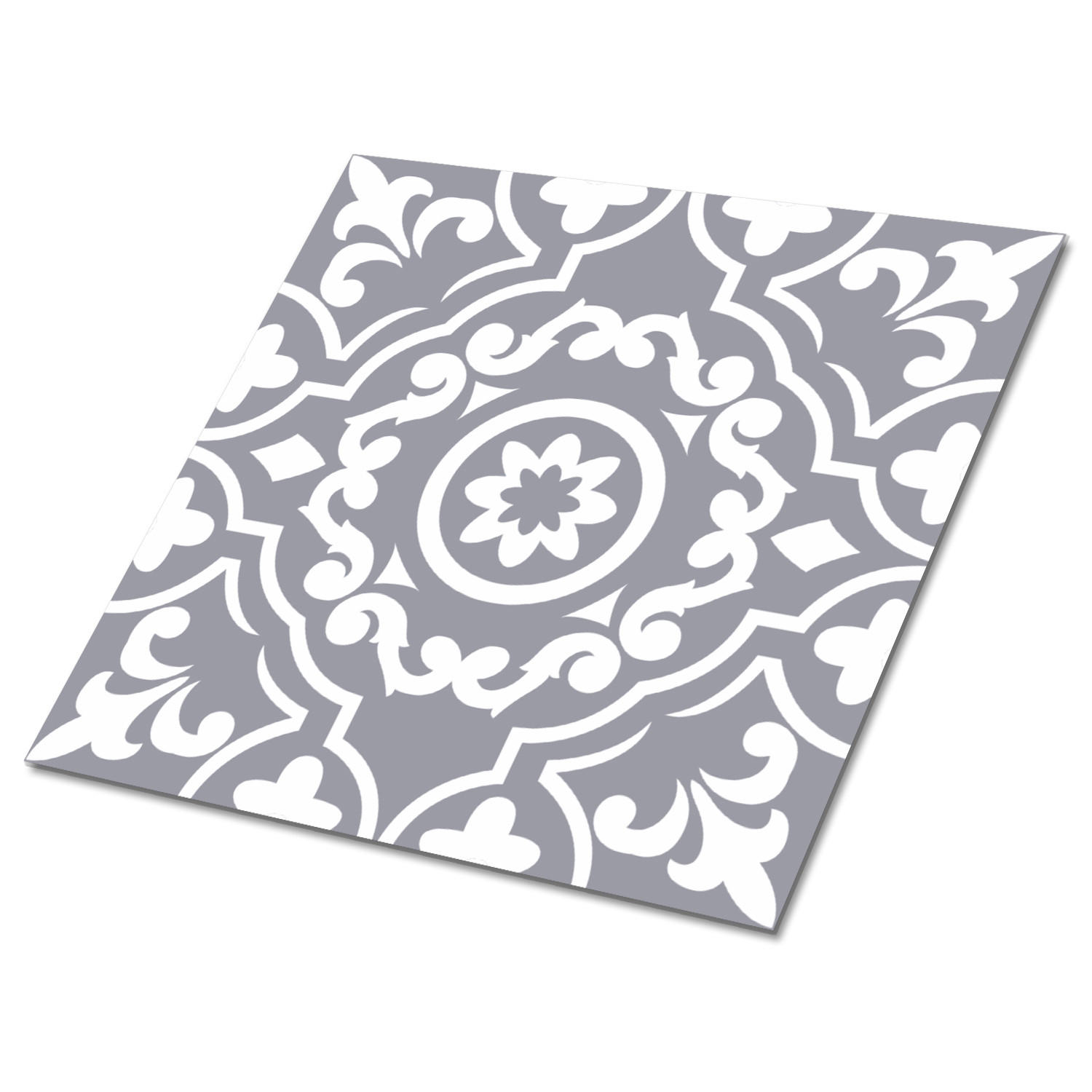 FLIESENAUFKLEBER 9 Stück 30x30 cm selbstklebend Arabisches Muster - Grau, Textil (30/1.6/30cm) - TULUP