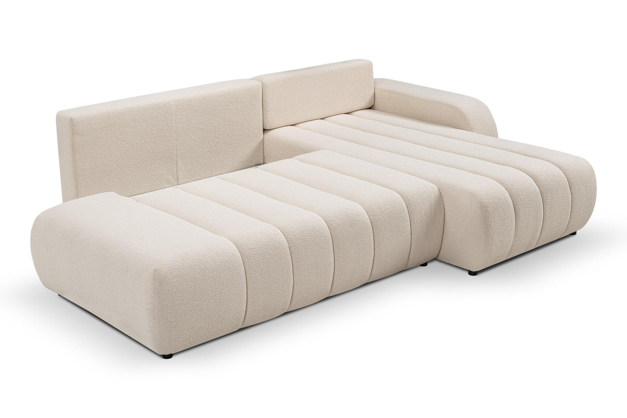 Thumbnail - DomoHome Ecksofa, Weiß, Textil, 3-Sitzer, Füllung: Komfortschaum, Rechteckig, 276x176 cm, Wohnzimmer, Sofas & Couches, W...