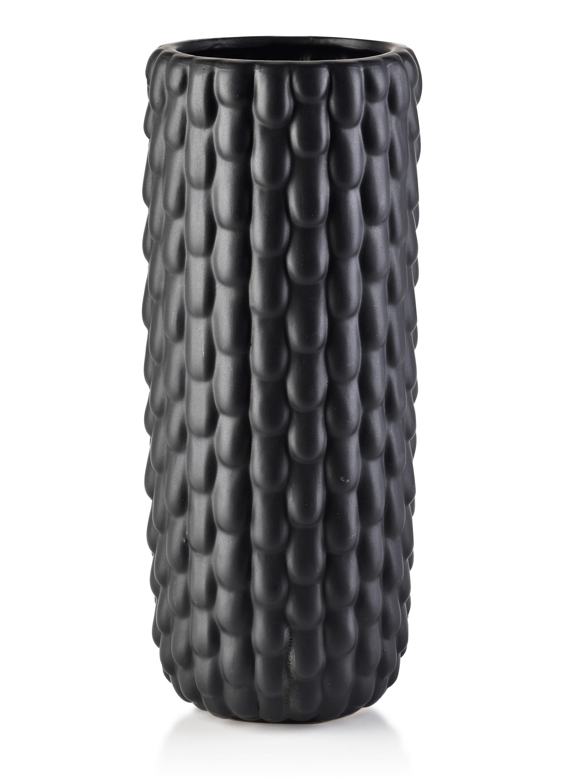 VASE Dean Schwarz 11.5/11.5/30 cm Keramik - Schwarz, Keramik (30cm) - Mondex