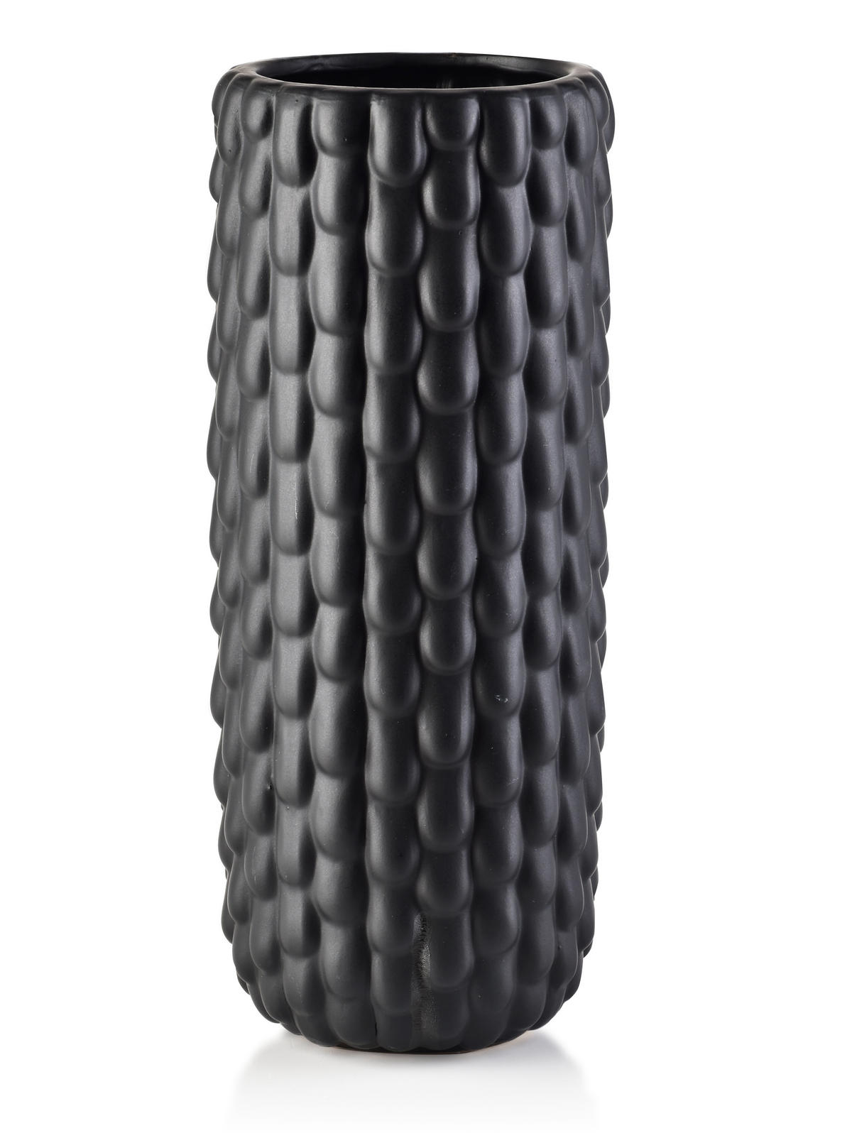 VASE Dean Schwarz 11.5/11.5/30 cm Keramik - Schwarz, Keramik (30cm) - Mondex