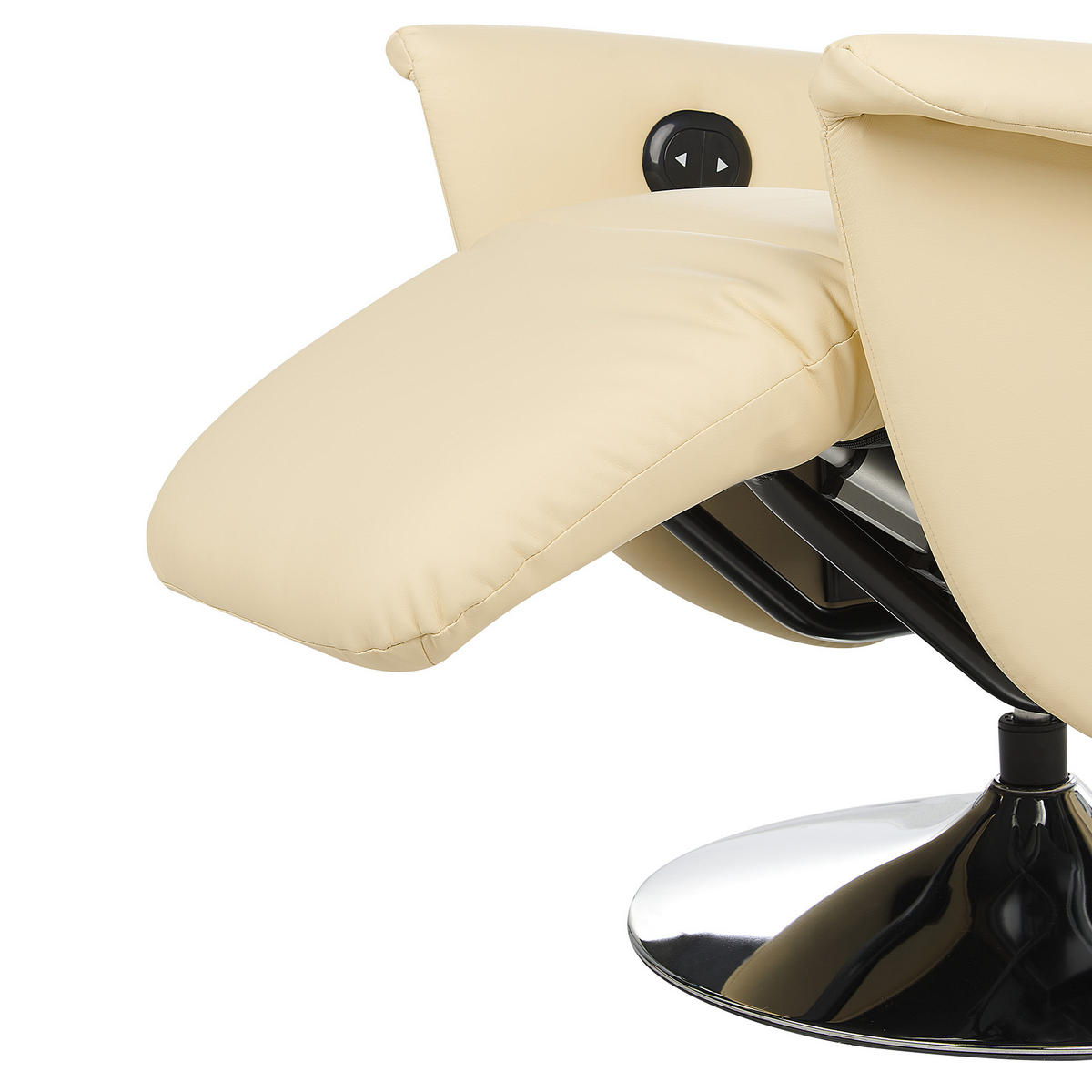 RELAXSESSEL Kunstleder Creme elektrisch verstellbar Prime - Beige, Kunststoff (82/113/80cm) - Beliani