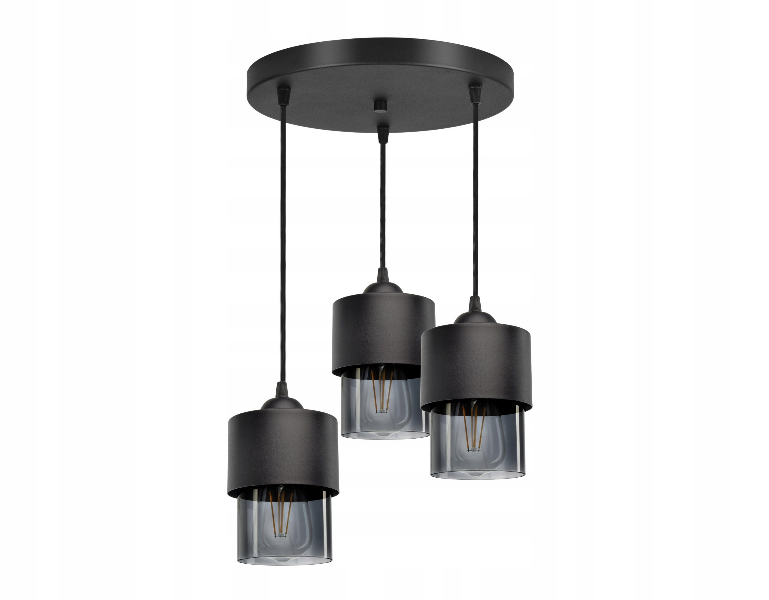 PENDELLEUCHTE Hege - Transparent/Anthrazit, Glas/Metall (35/35/70cm) - kiki design
