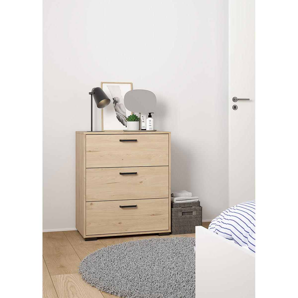 KOMMODE, Sofia, Eiche, Holzwerkstoff, 71 x 40 x 83 cm - Eichefarben, Holzwerkstoff (71/83/40cm) - ebuy24