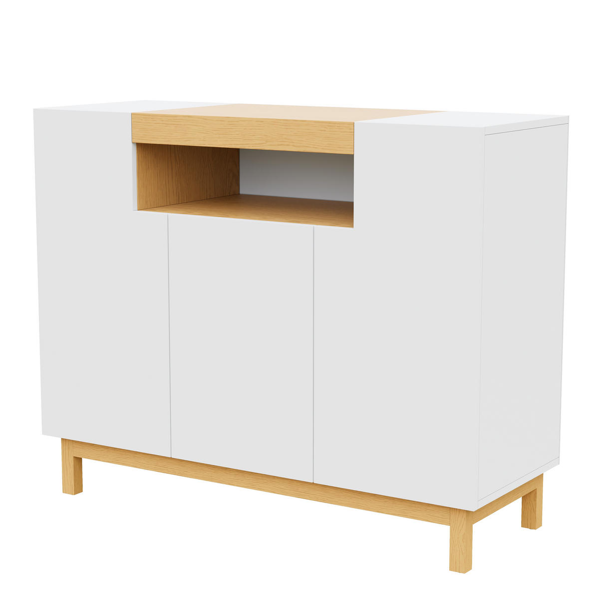 SIDEBOARD Weiß 120.5/42/96 cm - Weiß, Holzwerkstoff (120.5/96/42cm) - PANGIVO