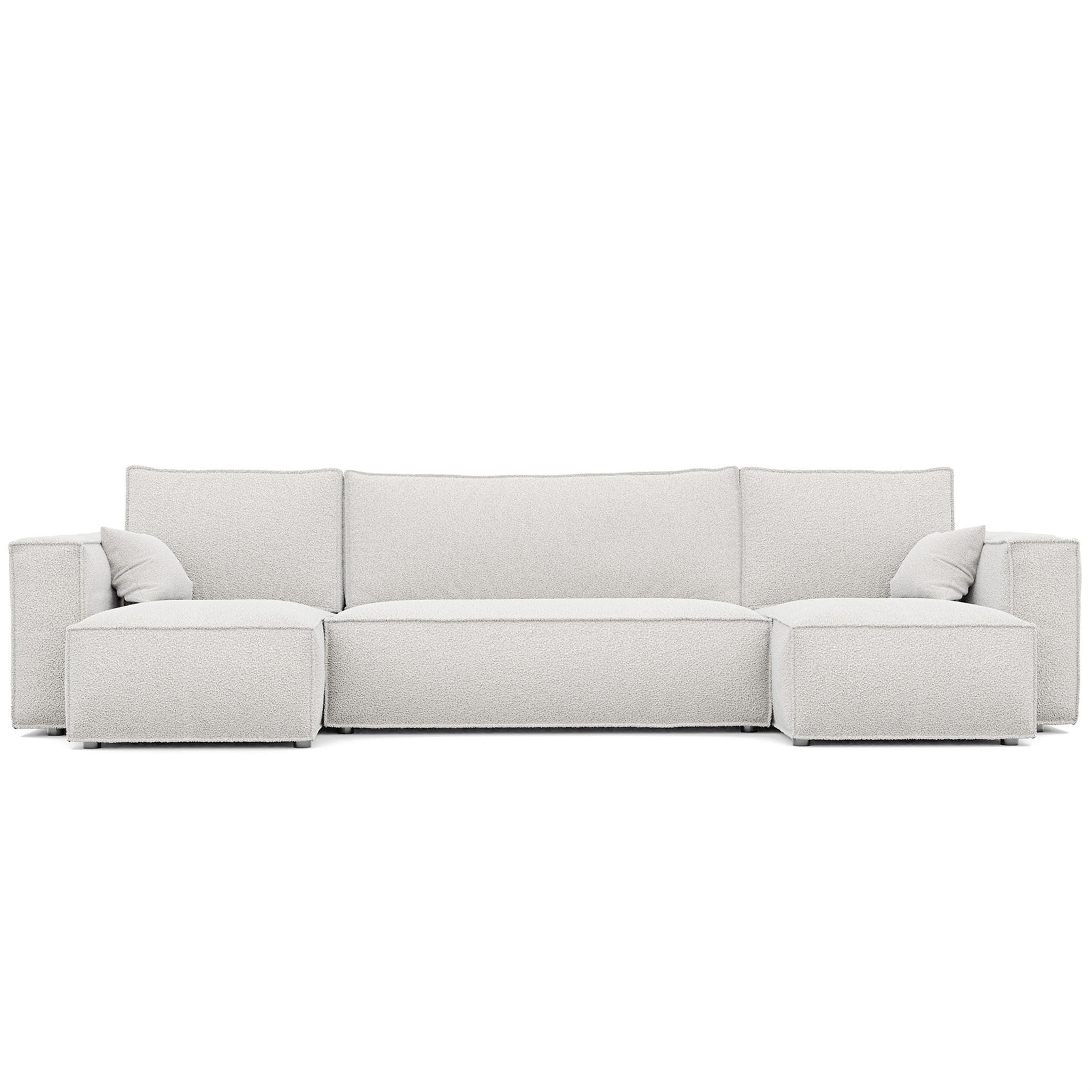 WOHNLANDSCHAFT Adara Schlaffunktion - Creme, Holzwerkstoff/Textil (312/83/145cm) - Fun Möbel