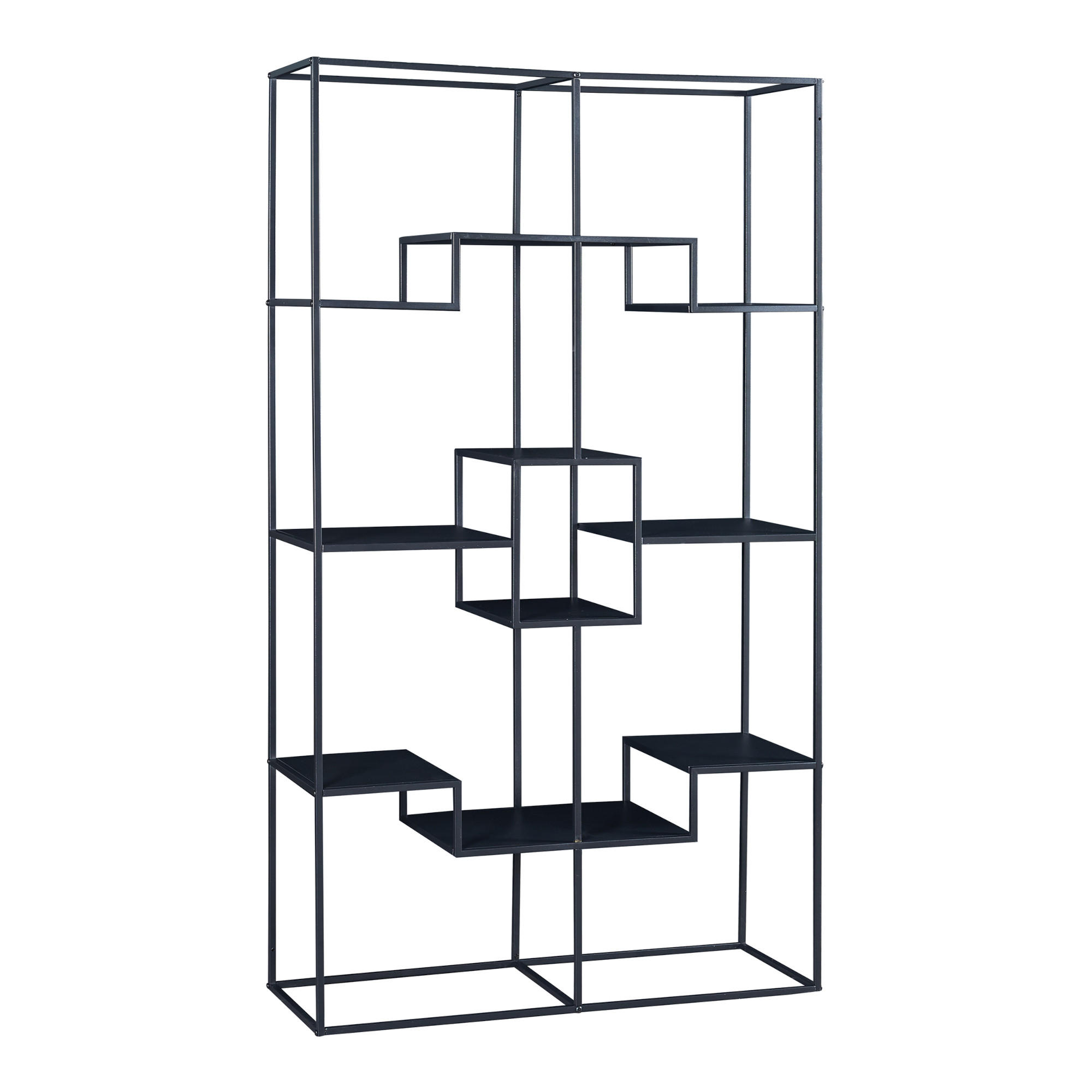 STANDREGAL Råde - Schwarz, Metall (100/180/35cm) - [en.casa]