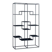 STANDREGAL Råde - Schwarz, Metall (100/180/35cm) - [en.casa]