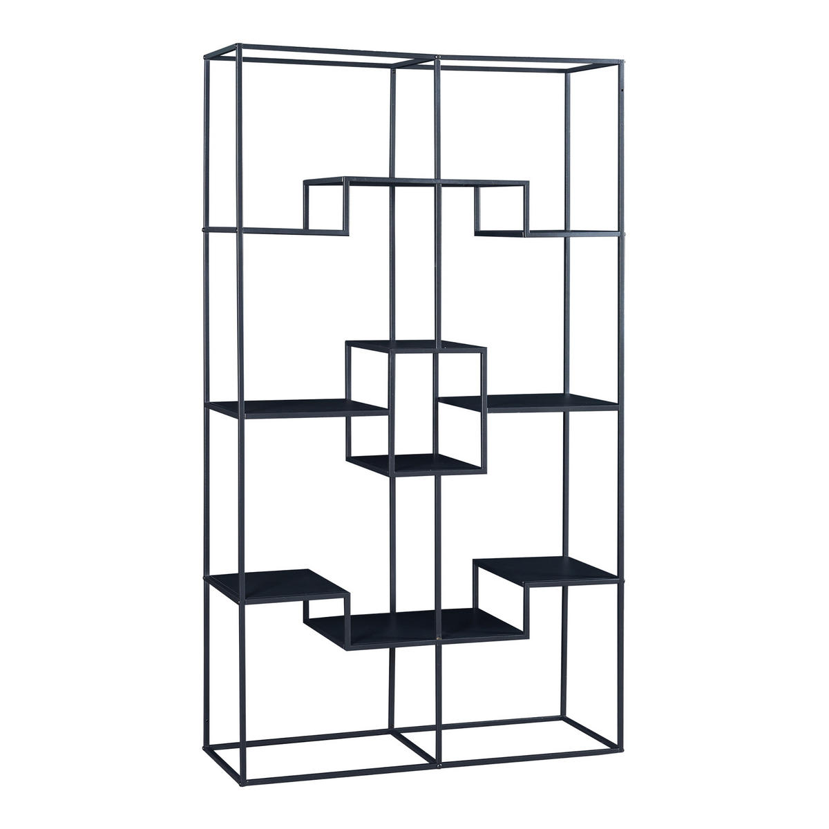 STANDREGAL Råde - Schwarz, Metall (100/180/35cm) - [en.casa]