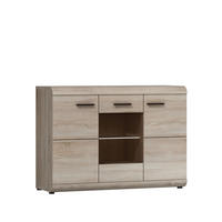 SIDEBOARD LYNGDAL KOM1 MDF-Leiste Eiche Sonoma Eiche Sonoma - Sonoma Eiche, Glas/Holzwerkstoff (120/87/42cm) - Komodee