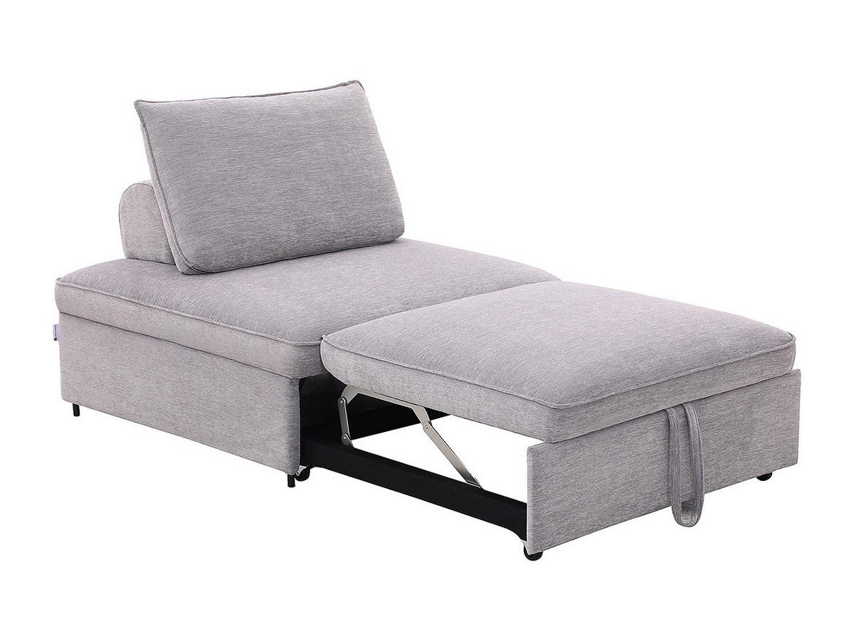 SCHLAFSESSEL - 1 Person - stoff - grau Ekavo - Grau, Textil/Metall (109/91/109cm) - Vente-Unique