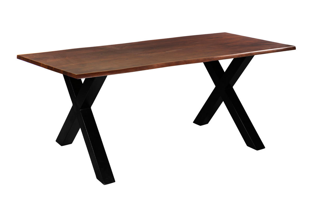 ESSTISCH ROXANA - Kastanienfarben/Beige, Holz (90/180/77cm) - SAM