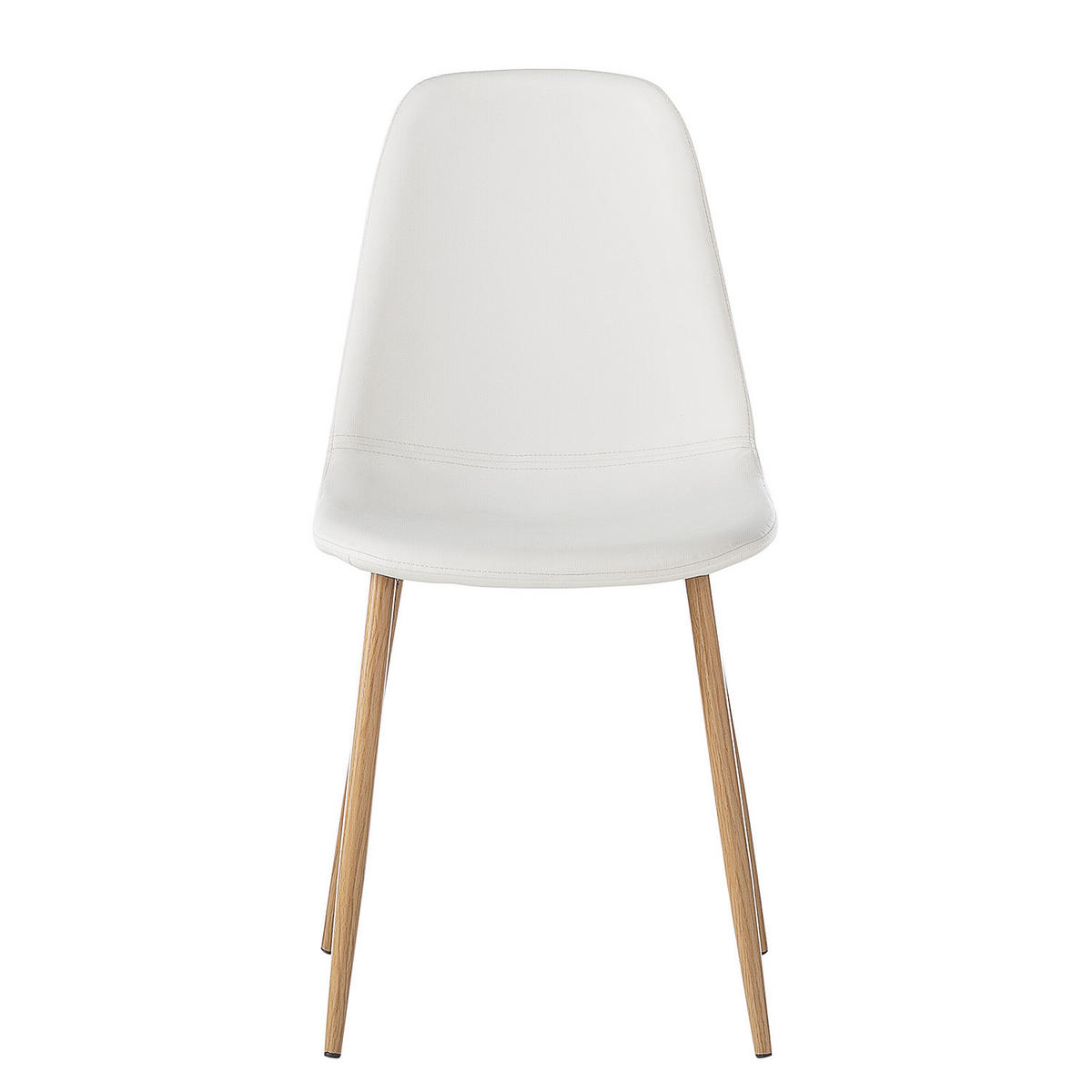 POLSTERSTUHL - Metall / Kunstleder - Weiß, Kunststoff/Metall (44/87/52cm) - home24