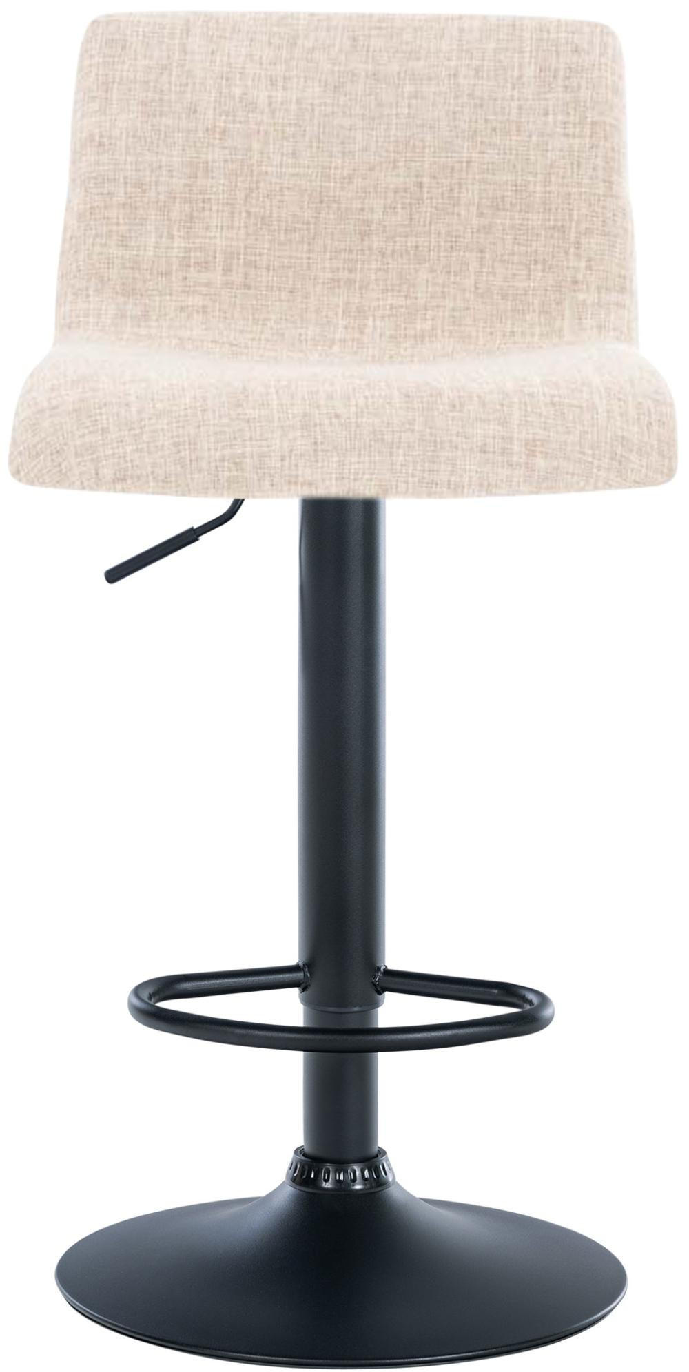 BARHOCKER Stoff creme - Creme/Schwarz, Textil/Metall (39/84/36cm) - CLP