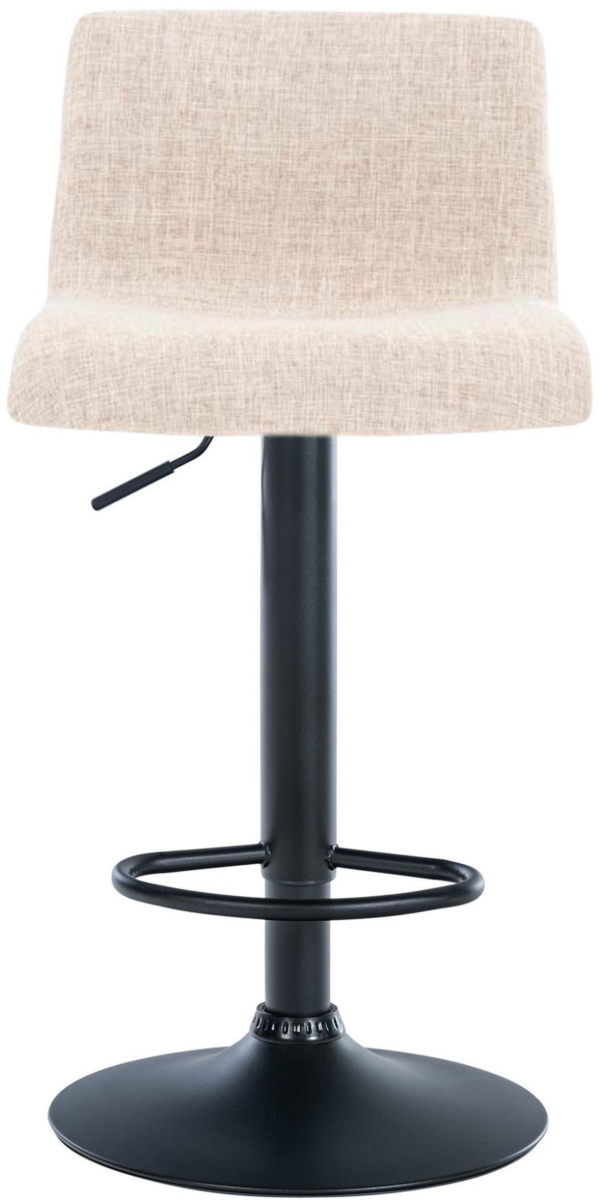 BARHOCKER Stoff creme - Creme/Schwarz, Textil/Metall (39/84/36cm) - CLP