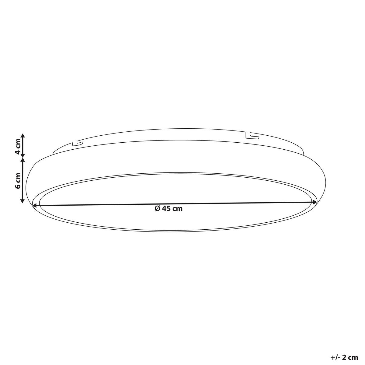 DECKENLEUCHTE Ataran 45/45/10 cm - Goldfarben, Metall (45/45/10cm) - Beliani