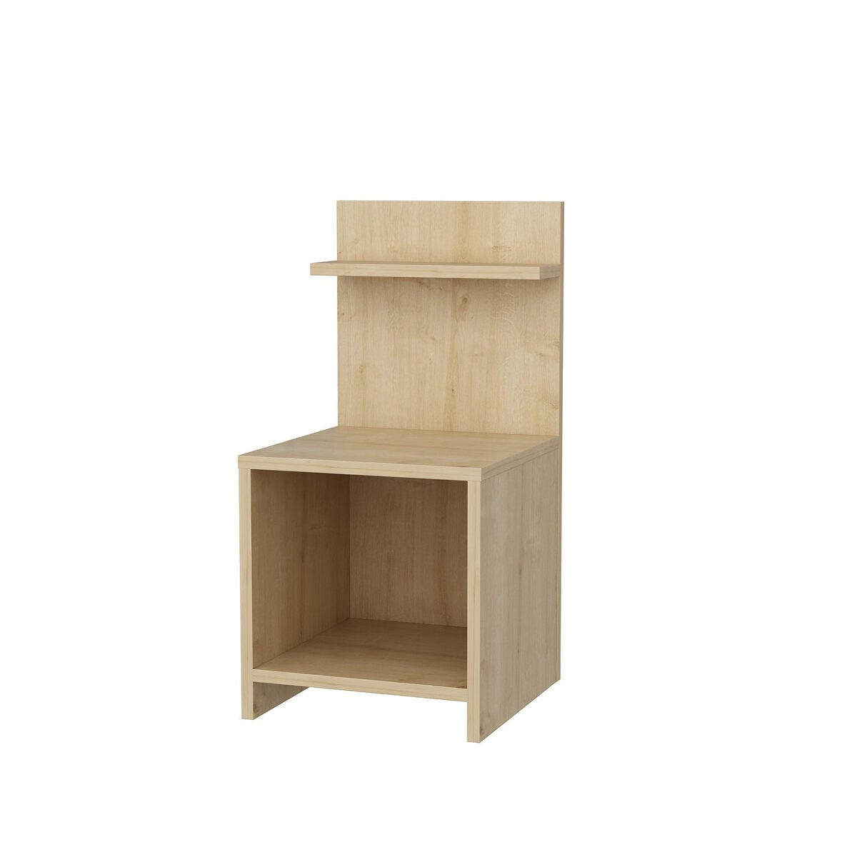 NACHTTISCH mit 1 Fach ullman 35,6/37,4/72 cm - Eschefarben, Holzwerkstoff (37.4/72/85.5cm) - Calicosy