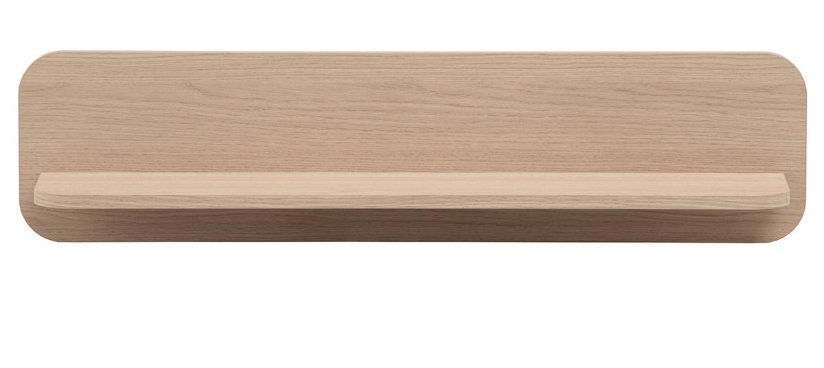 WANDBOARD Eiche natur 90 cm, Wandregal skandinavisch - Eichefarben, Holzwerkstoff/Metall (90/22/19cm) - Furn.Design