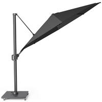 AMPELSCHIRM rund 3.5 m Challenger T¹ Premium 360° kippbar schwarz/anthrazit - Schwarz, Metall (350/350cm) - Platinum