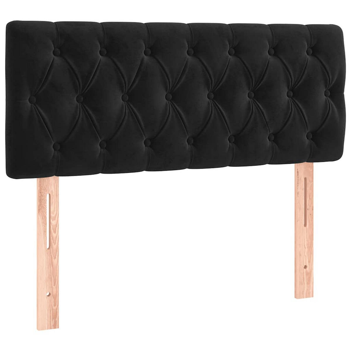 BOXSPRINGBETT 100/200 Cm Schwarz Samt - Schwarz, Textil (100/203cm) - vidaXL