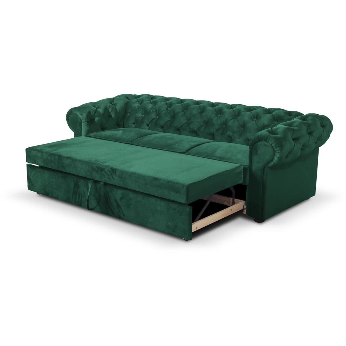 SITZGARNITUR Chester 3+2+1 im Chesterfield-Stil, Dunkelgrün - Dunkelgrün, Textil (252/82/92cm) - Beautysofa