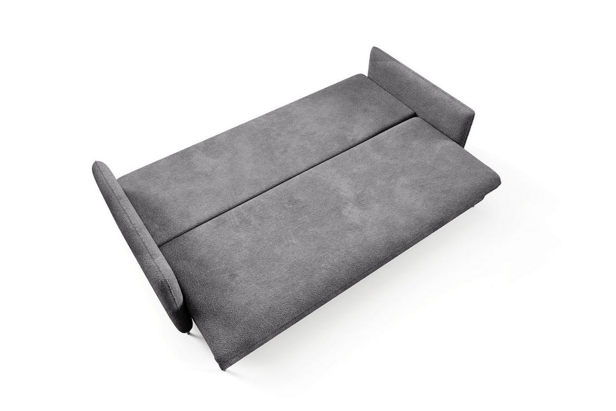 SCHLAFSOFA Belis Boucle in Grau - Grau, Holzwerkstoff/Textil (216/95/91cm) - Bettso