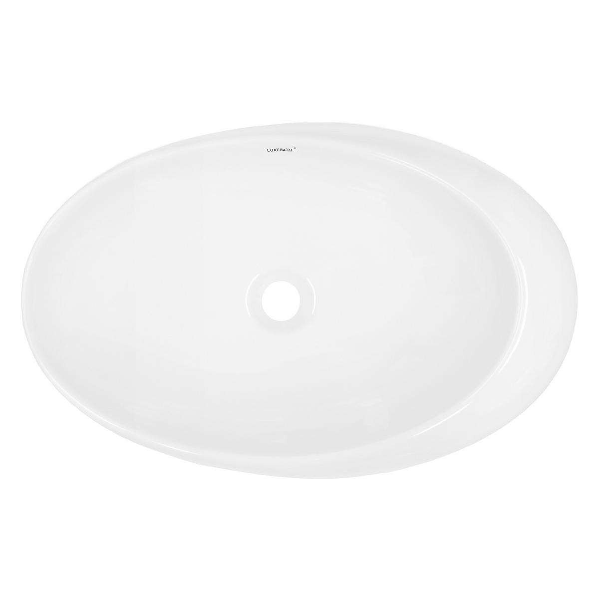 WASCHBECKEN - Weiß, Keramik (37.5/14.5/58.5cm) - LuxeBath