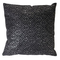 DEKO-KISSEN BAROCK Schwarz, Silber - Silberfarben/Schwarz, Textil (12/45/45cm) - MCW