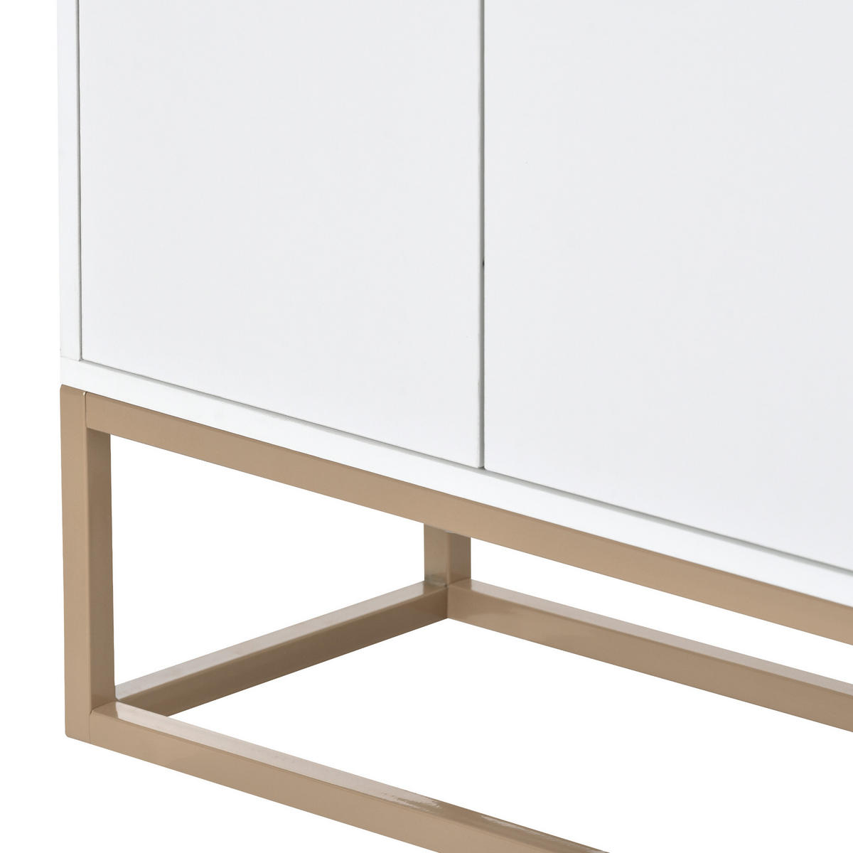 KOMMODE niedrig 4 Türen Einlegeböden Stauraum weiß - Weiß, Holz (30/80/120cm) - Fortuna Lai