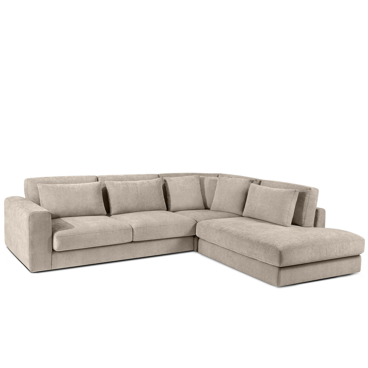 ECKSOFA rechts VERUS - Creme, Holz/Holzwerkstoff (297/248cm) - KONSIMO®