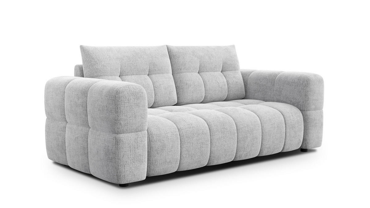 SOFA CLOUDI 2,5-Sitzer, hellgrau - Hellgrau/Schwarz, Holz/Textil (211/89/104cm) - Courtois Laville