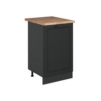 DULAP DE BAZĂ DE BUCĂTĂRIE R-Line, Casă de țară antracit/antracit, 50 cm стільниця Золотий дуб - antracit, compozit lemnos (50/81.6/60cm) - Vicco
