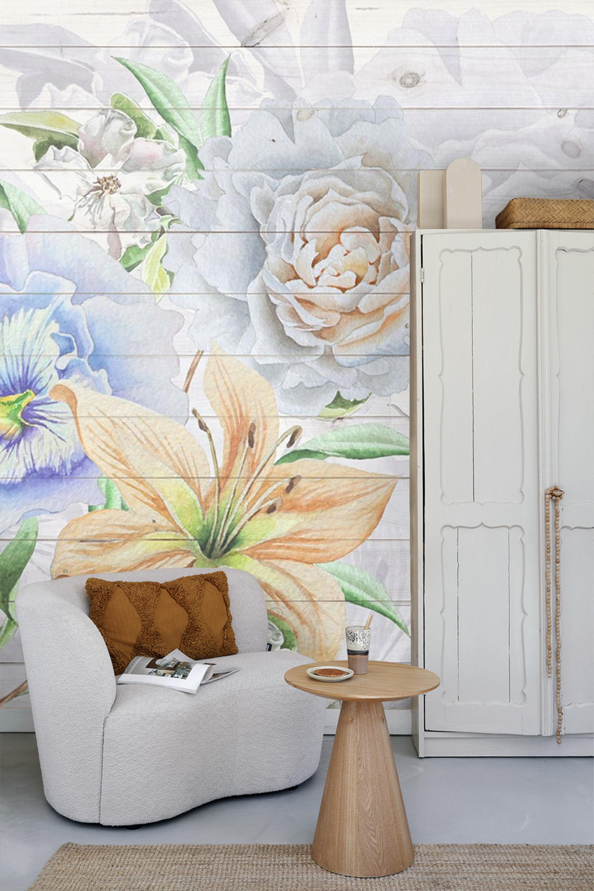 FOTOTAPETE Blumen 375 x 270 cm - Weiß, Papier (375/270cm) - Sanders & Sanders