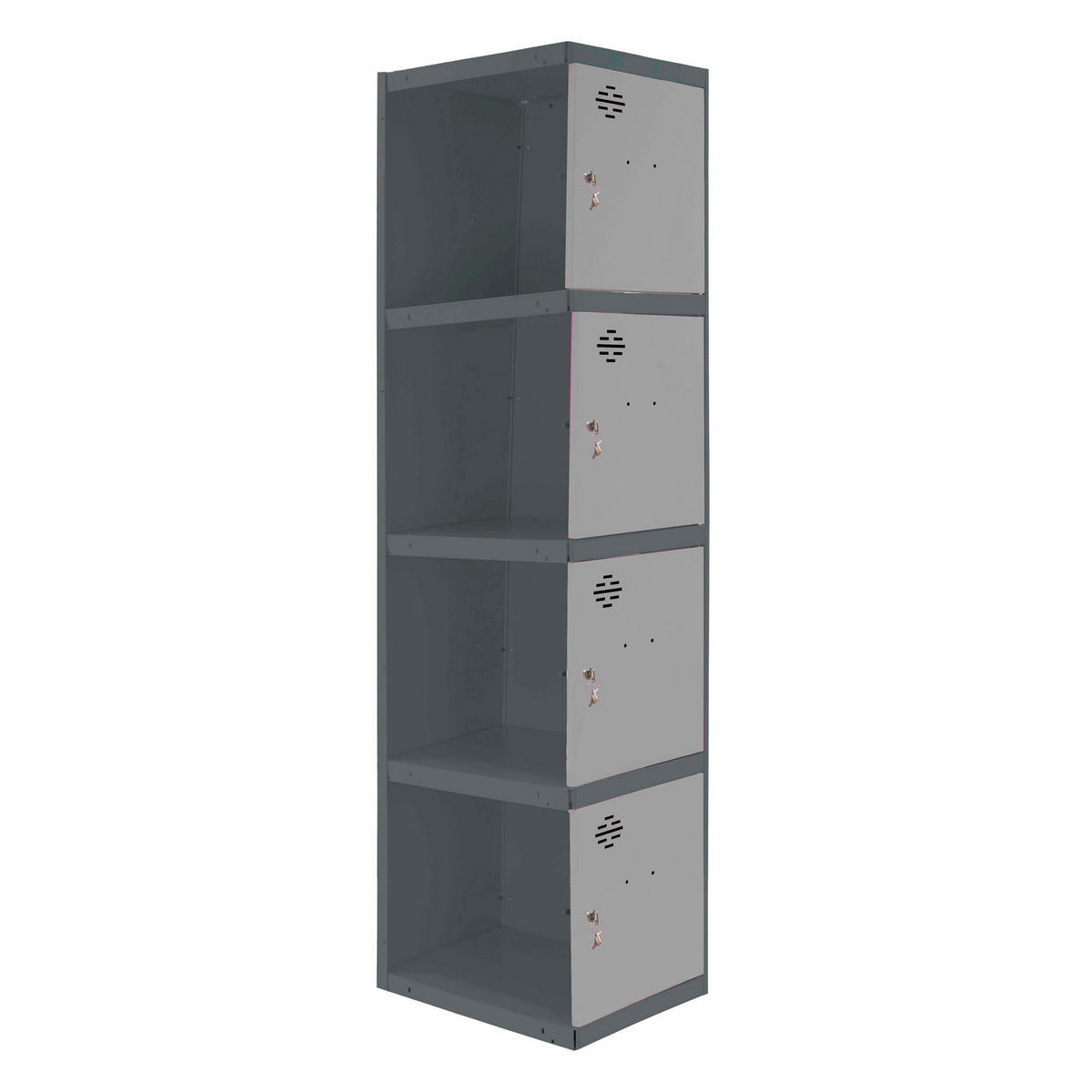 SPIND Amego HxBxT 180x30x50 cm 4 Abteile Anbaumodul Anthrazit-Grau - Anthrazit, Metall (30/180/50cm) - PROREGAL