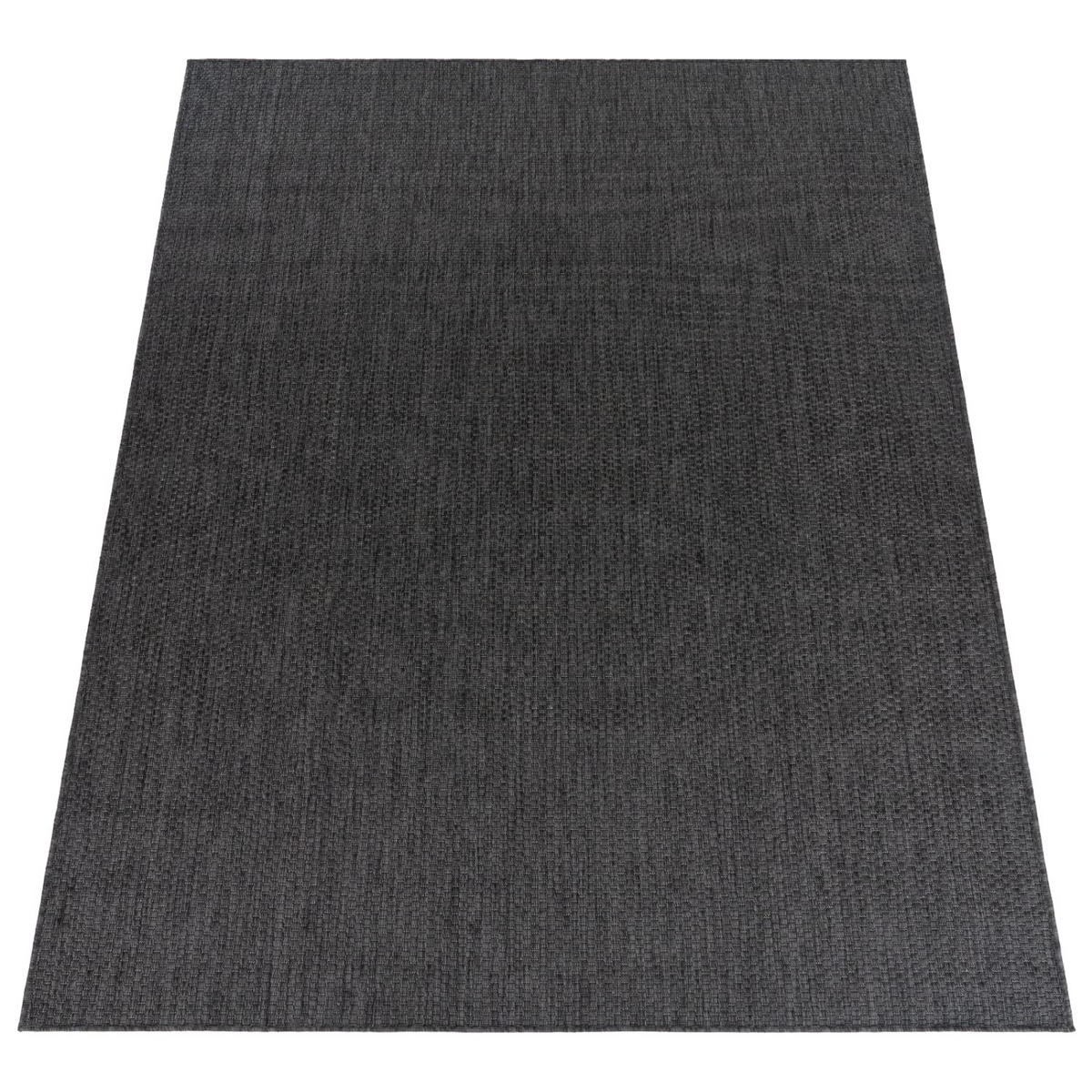 TEPPICH Kurzflor Unifarben Wohnzimmer schmutzabweisend Anthrazit Rechteckig 300x400 - Anthrazit, Textil (300/400cm) - KADIMA DESIGN