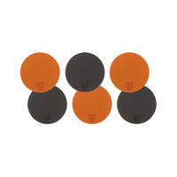 UNTERSETZER - 6er-Set - Recyceltes Leder in Orange und Schokolade - Orange, Textil (10/10cm) - Björn