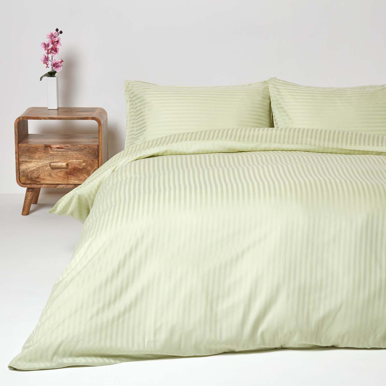 BETTWÄSCHE Damast Fadendichte 330 - Grün, Textil (200/200cm) - Homescapes