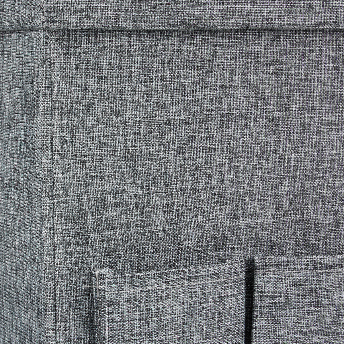 FALTBARER Sitzhocker - Grau, Holzwerkstoff/Textil (38/38/38cm) - Relaxdays
