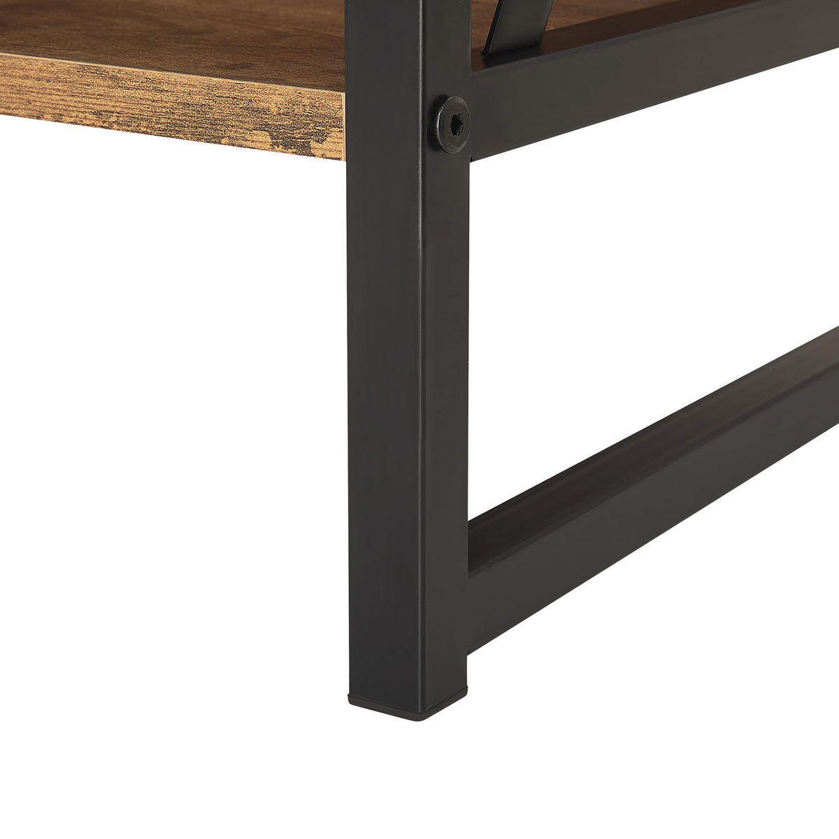TV-MÖBEL Dunkelbraun, Schwarz CARLISLE 51/120/57 cm - Dunkelbraun, Holzwerkstoff (120/57/51cm) - Beliani