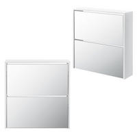 SCHUHKIPPER Lund - Weiß, Holzwerkstoff (17/67/63cm) - [en.casa]