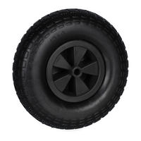 SCHUBKARRENRAD - Schwarz, Kunststoff (33/33/9cm) - Relaxdays