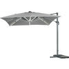 SONNENSCHIRM sun 3 luxe Grau - Grau, Metall (300/300cm) - Habitat Garten