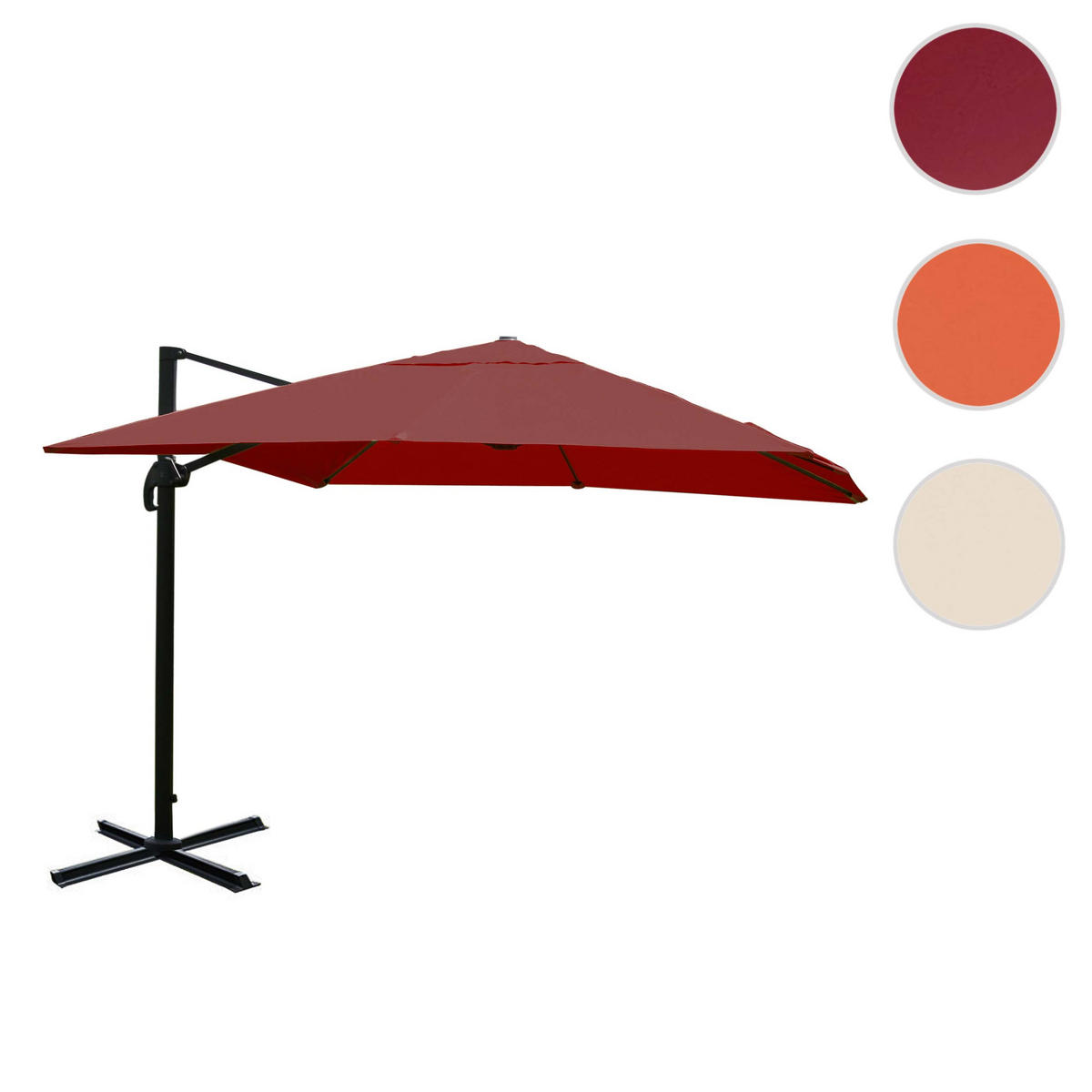AMPELSCHIRM Bordeaux 300/400 cm - Bordeaux, Textil (400/300cm) - MCW