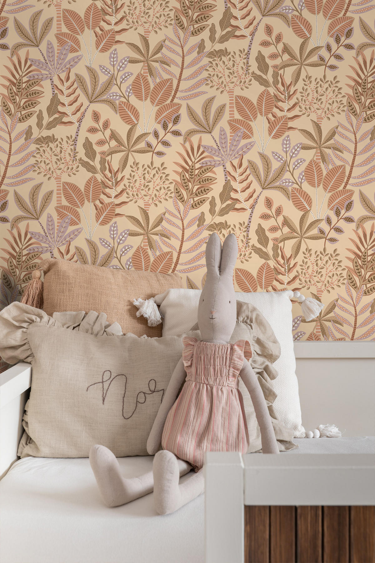 TAPETE Blätter 50 x 900 cm - Terracotta, Papier (50/900cm) - ESTAhome