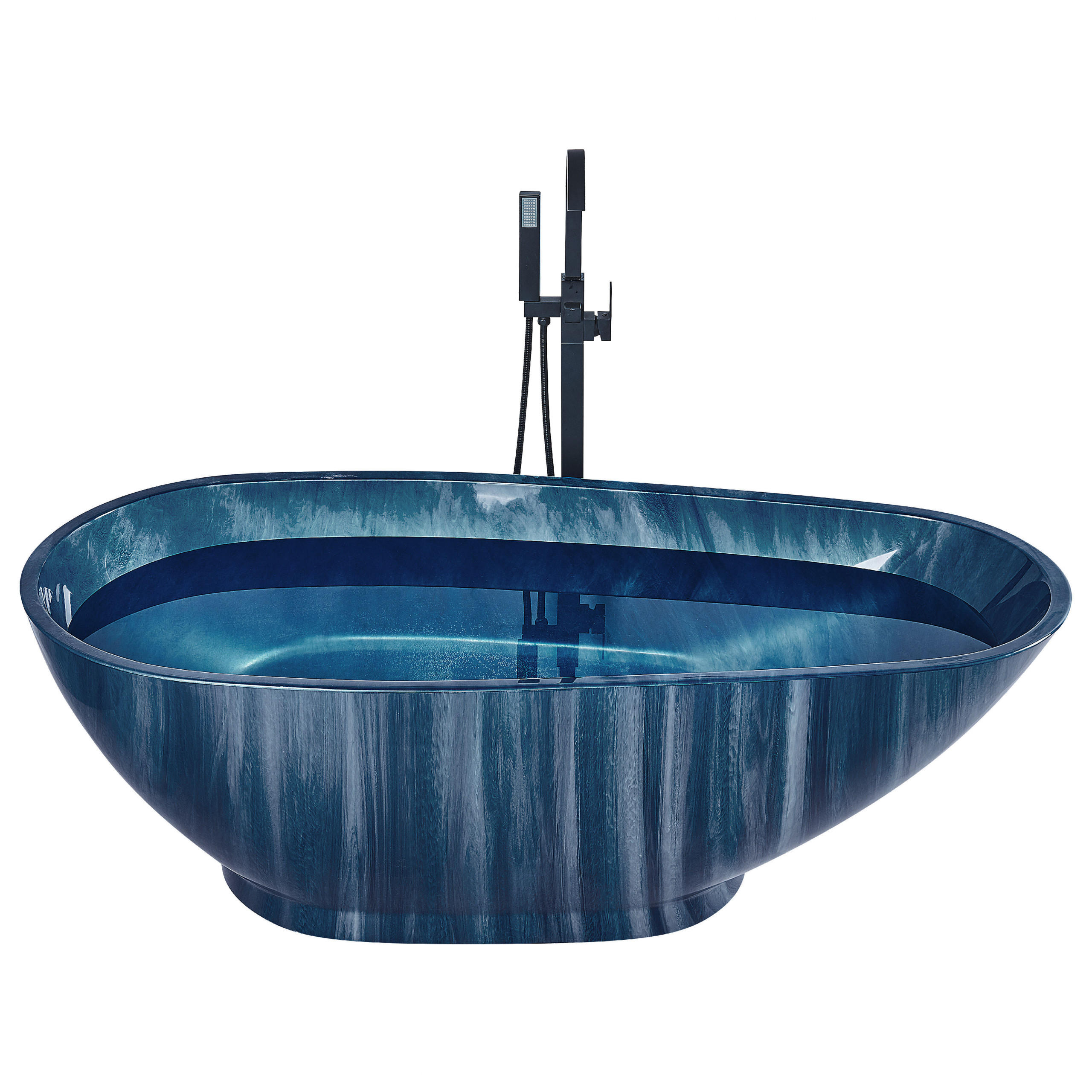 BADEWANNE FREISTEHEND 80x170x58 cm blau Rioja - Blau, Kunststoff (80/58/170cm) - Beliani