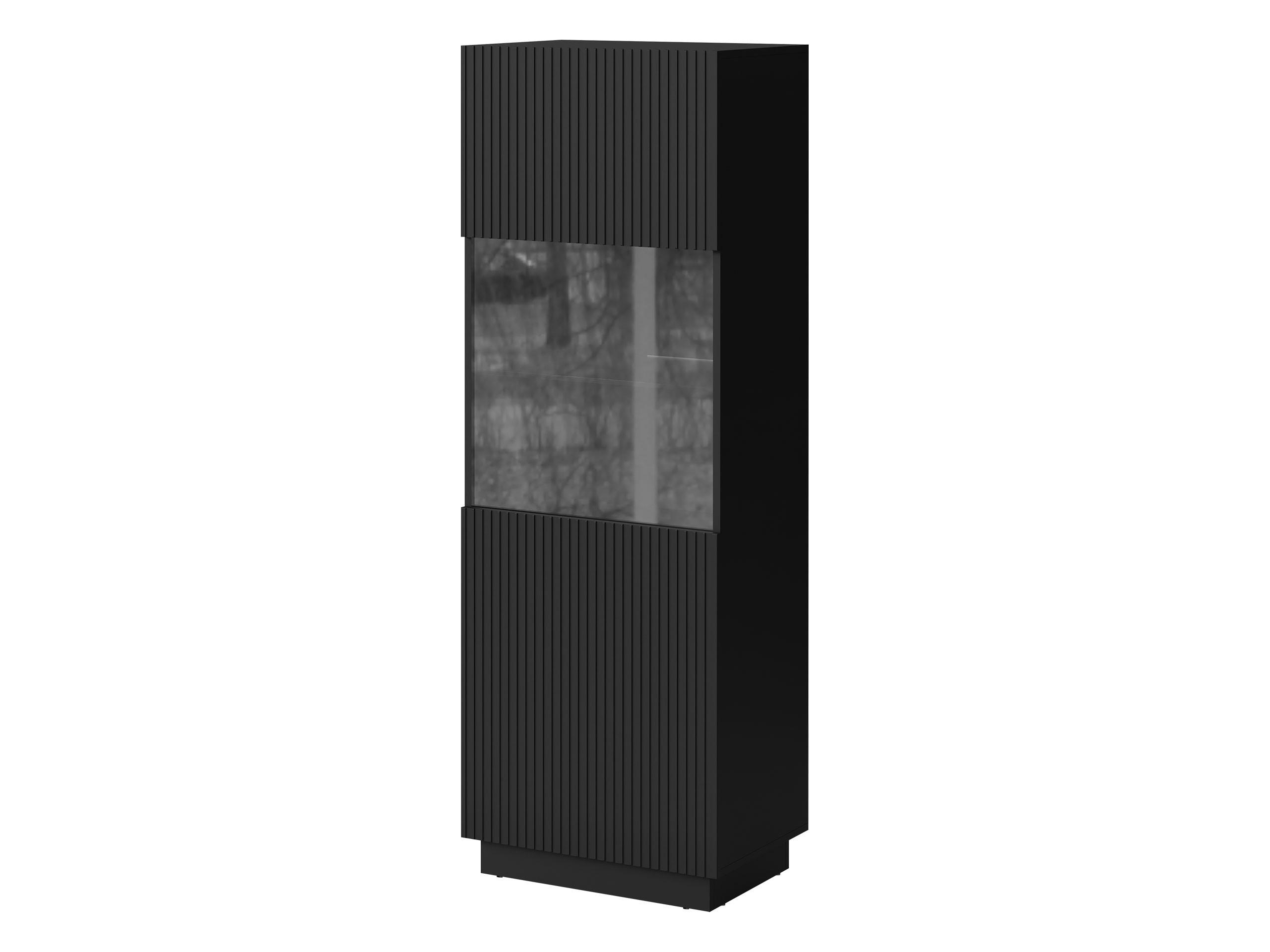 Mirjan24 Vitrine Schwarz 60x178x42 cm